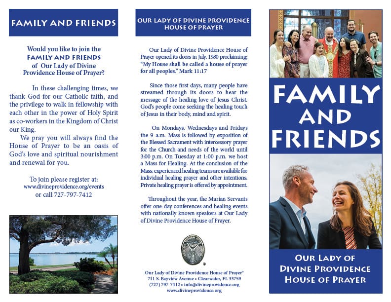 Family and Friends Brochure Page 1