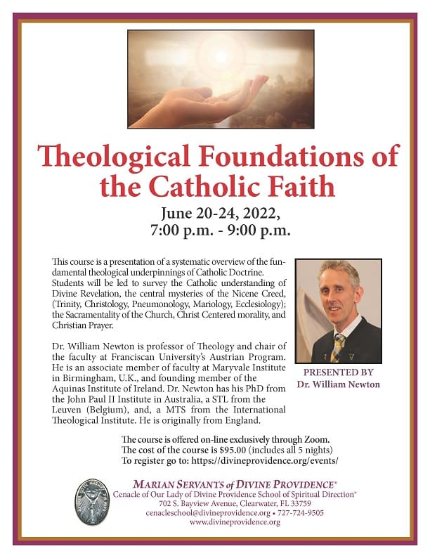 Theological Foundations of Catholic Faith - June 20-24, 2022