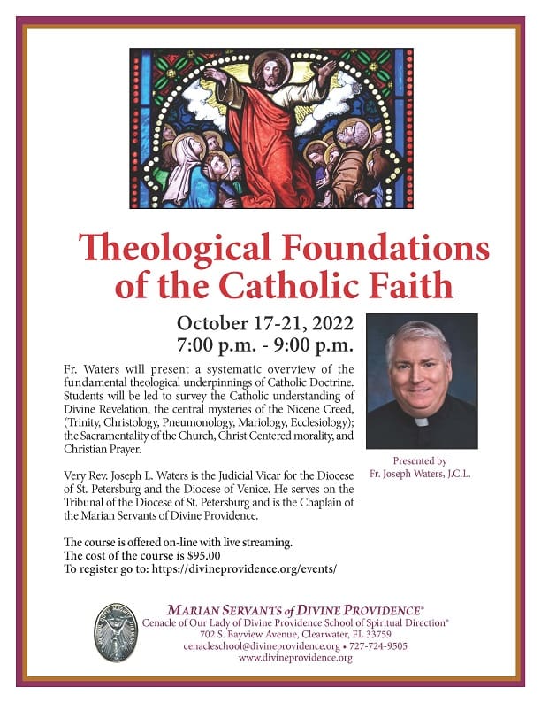 Theological Foundations of Catholic Faith- October 17-21, 2022