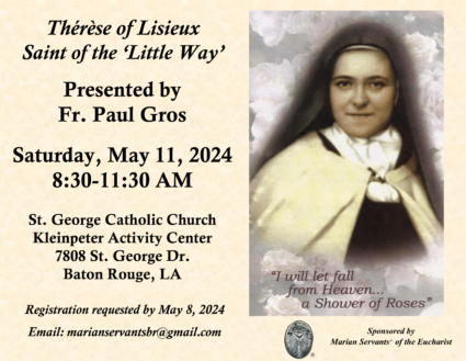 MSOE St Therese presentation flyer (5-11-2024)